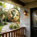 OnBrand 7.8" Hummingbird Stained Glass Window Hanging with Metal Chain