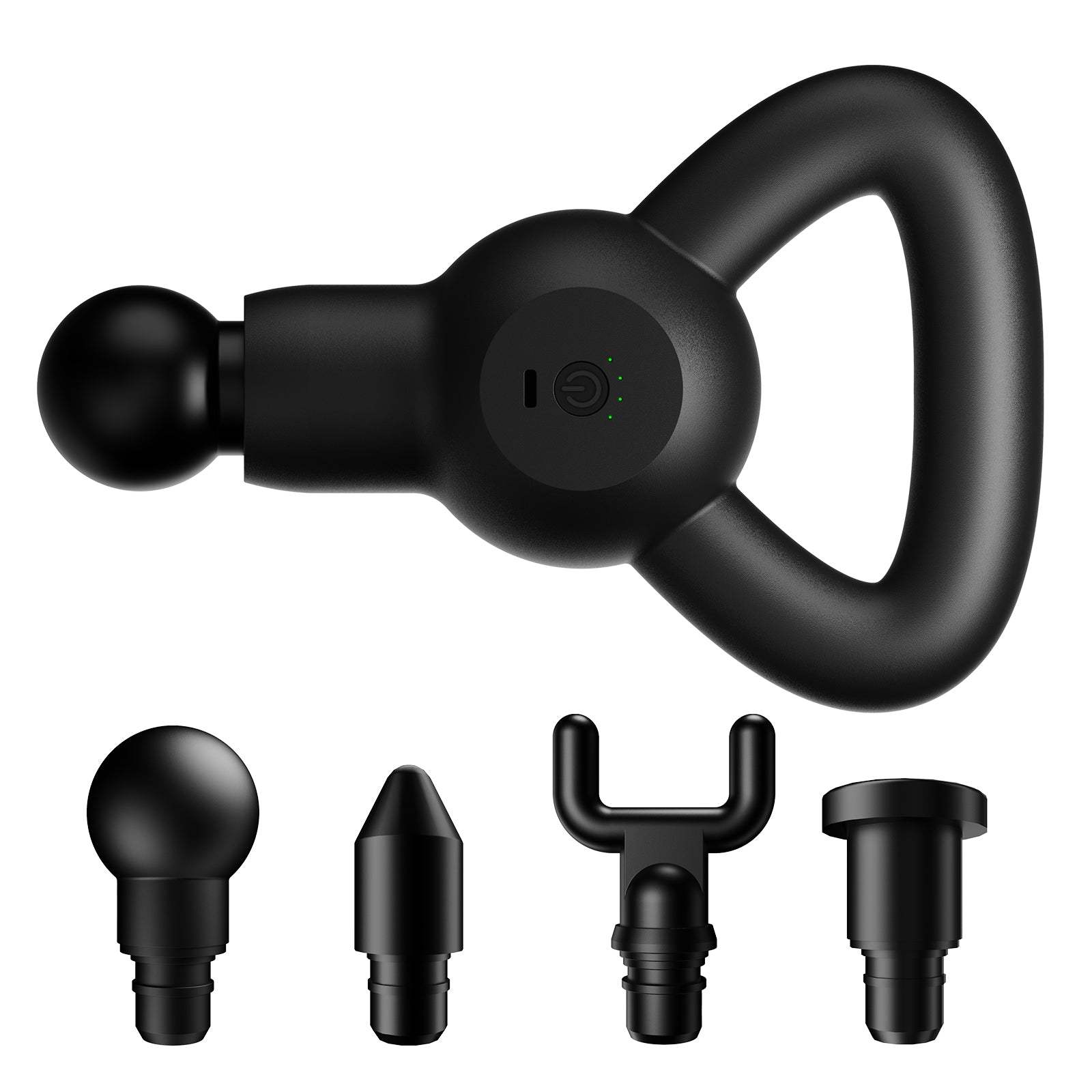 3000 PPM Deep Tissue (Compact Size) Massager with 4 Massage Heads and 4 Intensity Levels, Quiet Muscle Massage Gun (Black/White)