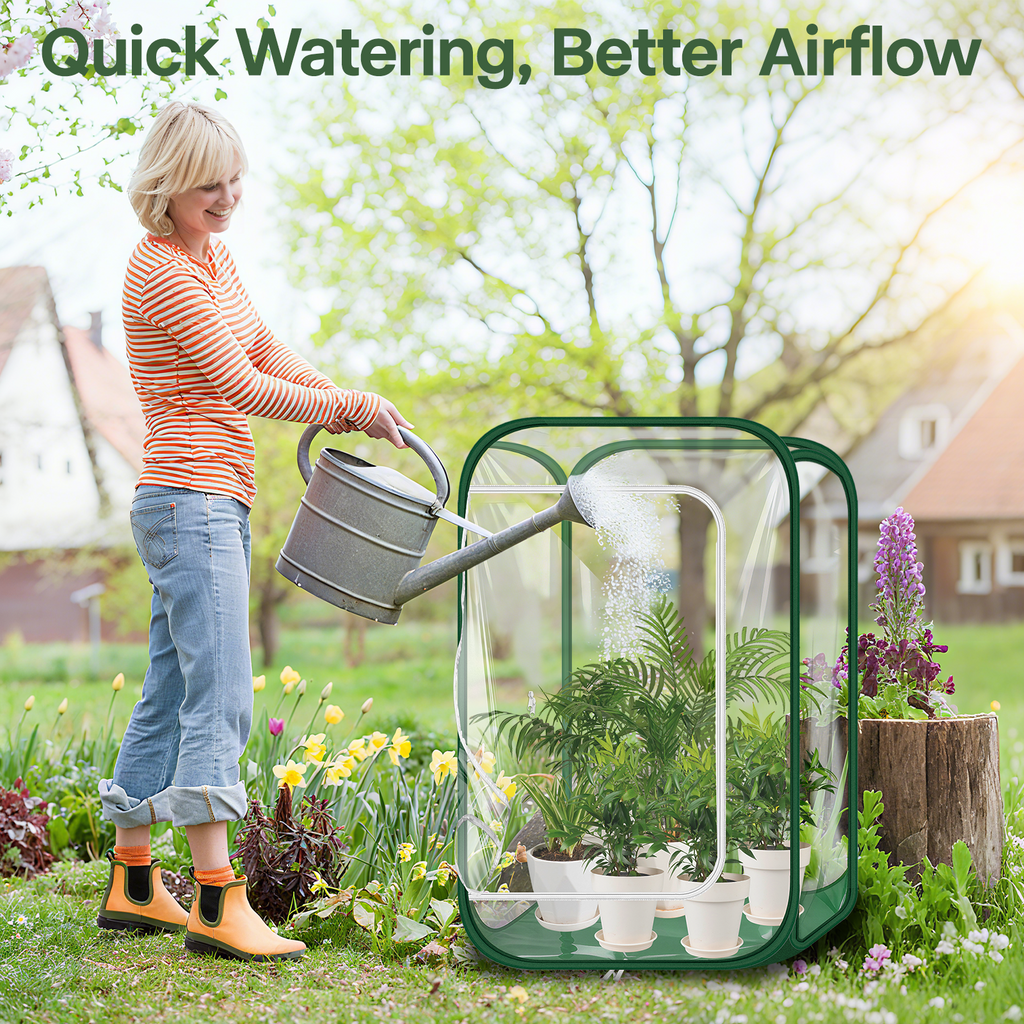 OnBrand 24.65" x 24.65" x 35.59" Portable Pop Up Greenhouse for Outdoors