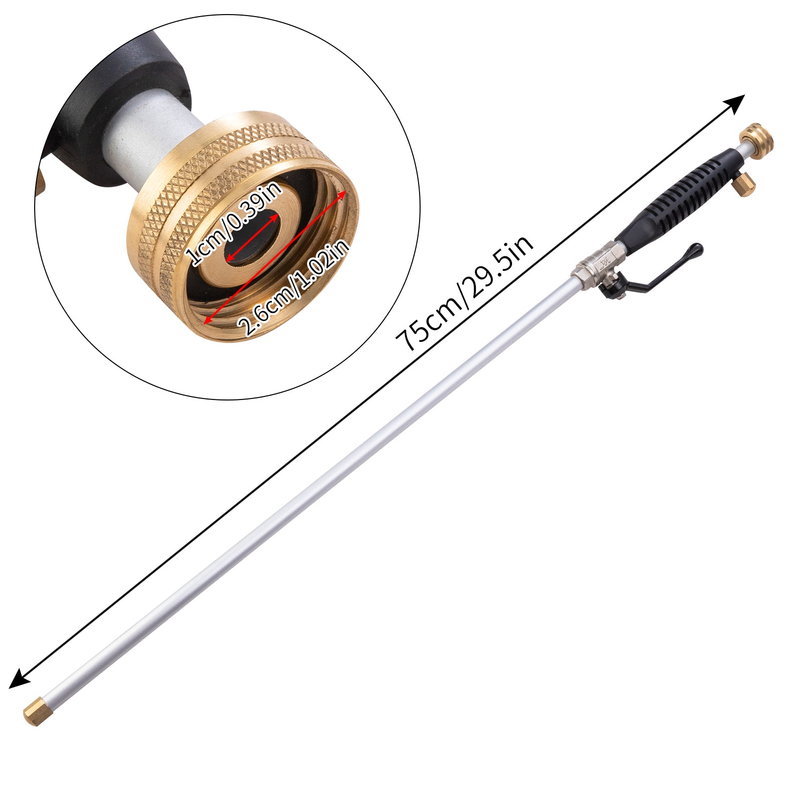 High Pressure Washer Gun with Fan & Jet Steam Nozzles for Car/Deck/Garden Wash