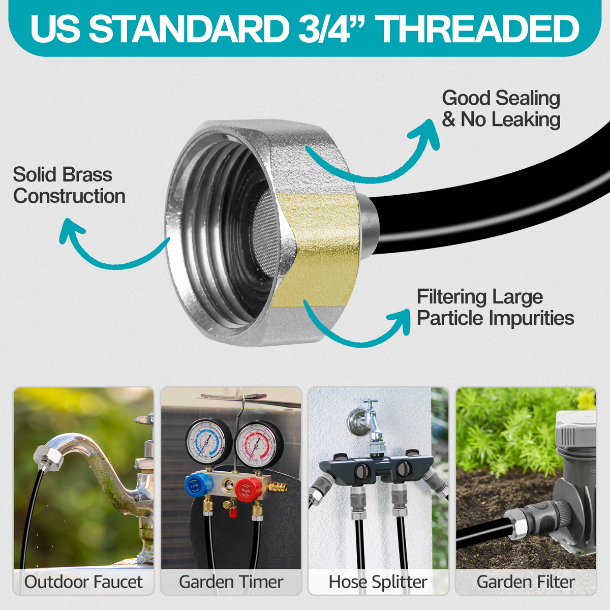 OnBrand 40FT Mister for Outside Patio with Brass Adapter and 11 Nozzles