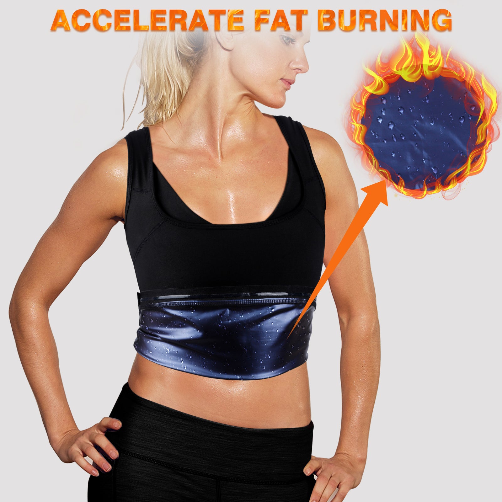 Unisex Sweat Vest: Slim Fast, Burn Calories, Stay Comfortable Lightweight | Quick-Dry | Machine Washable | Boosts Natural Sweat