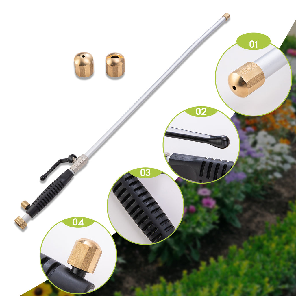 High Pressure Washer Gun with Fan & Jet Steam Nozzles for Car/Deck/Garden Wash