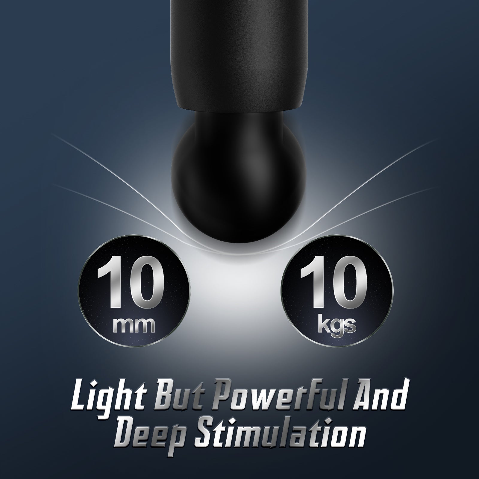 3000 PPM Deep Tissue (Compact Size) Massager with 4 Massage Heads and 4 Intensity Levels, Quiet Muscle Massage Gun (Black/White)