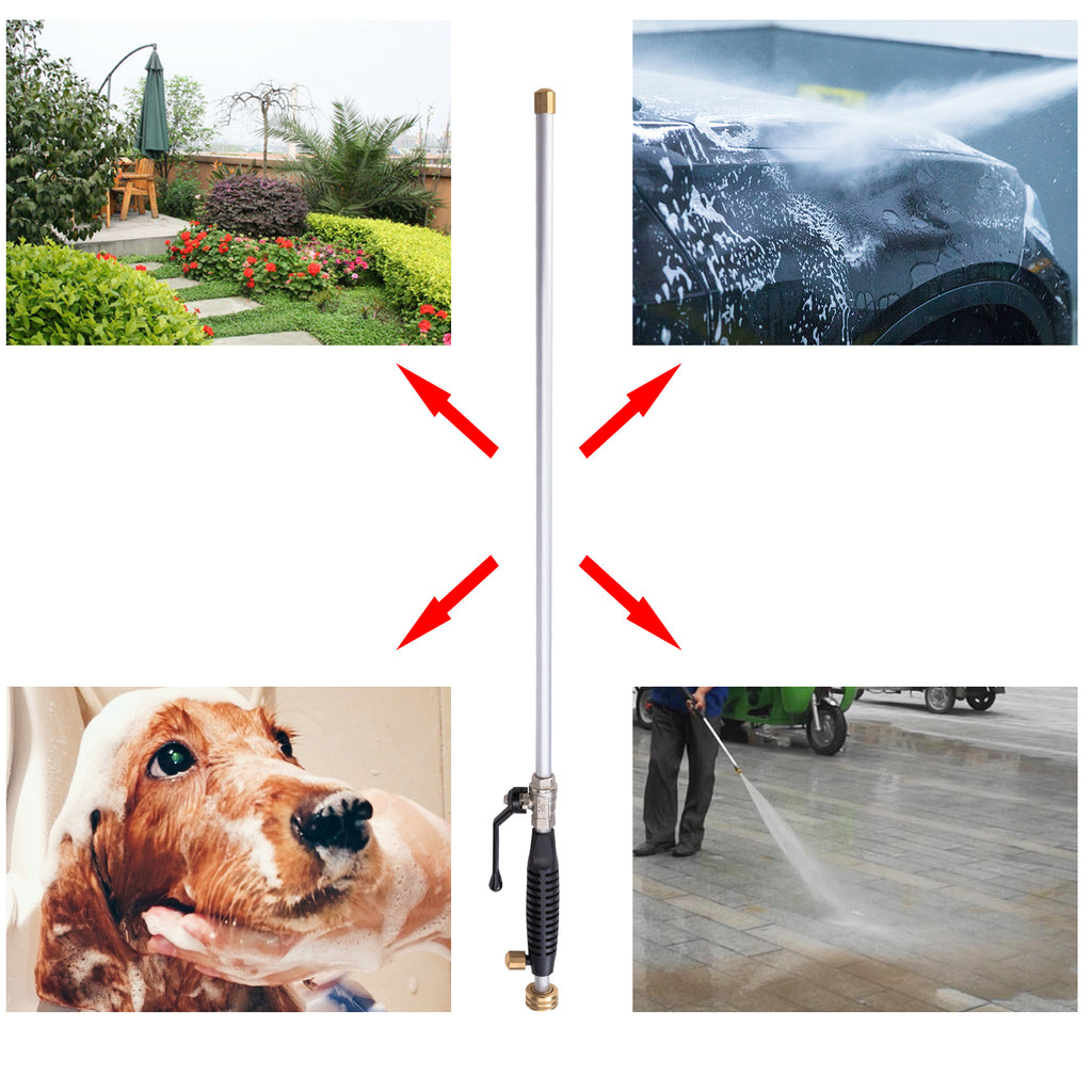 High Pressure Washer Gun with Fan & Jet Steam Nozzles for Car/Deck/Garden Wash