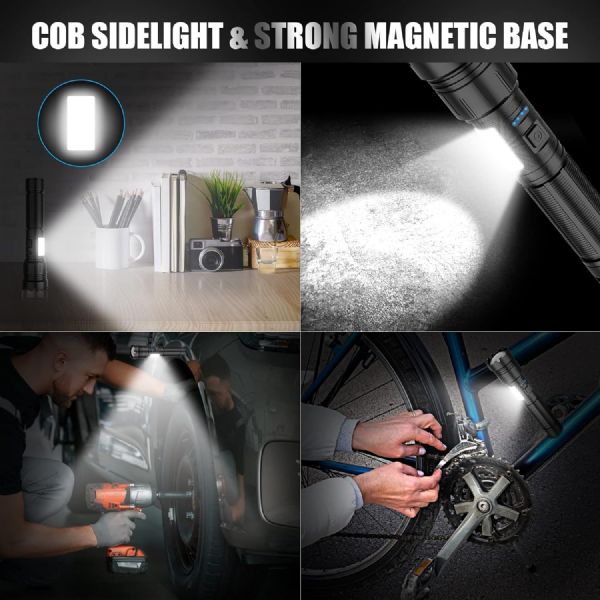 10000 Lumen Military Grade Tactical Led Flashlight Rechargeable USB portable
