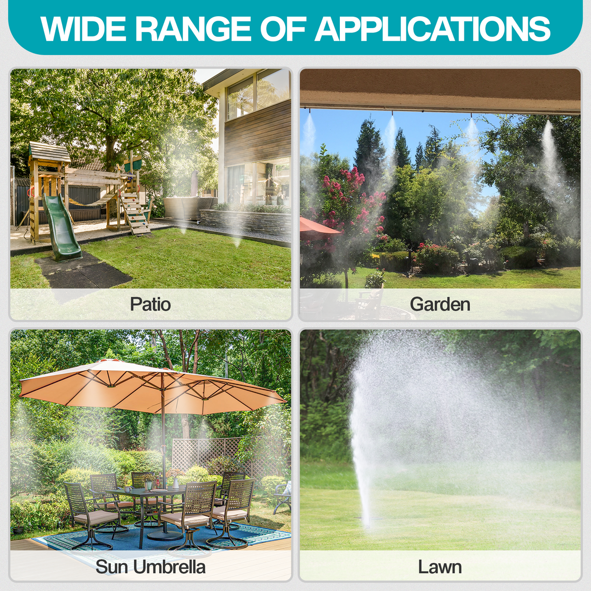 OnBrand 40FT Mister for Outside Patio with Brass Adapter and 11 Nozzles