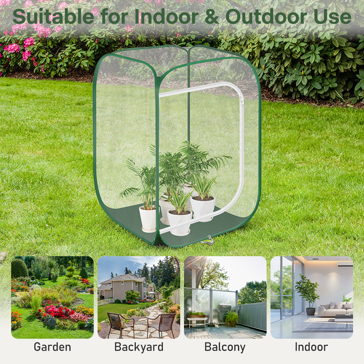 OnBrand 24.65" x 24.65" x 35.59" Portable Pop Up Greenhouse for Outdoors