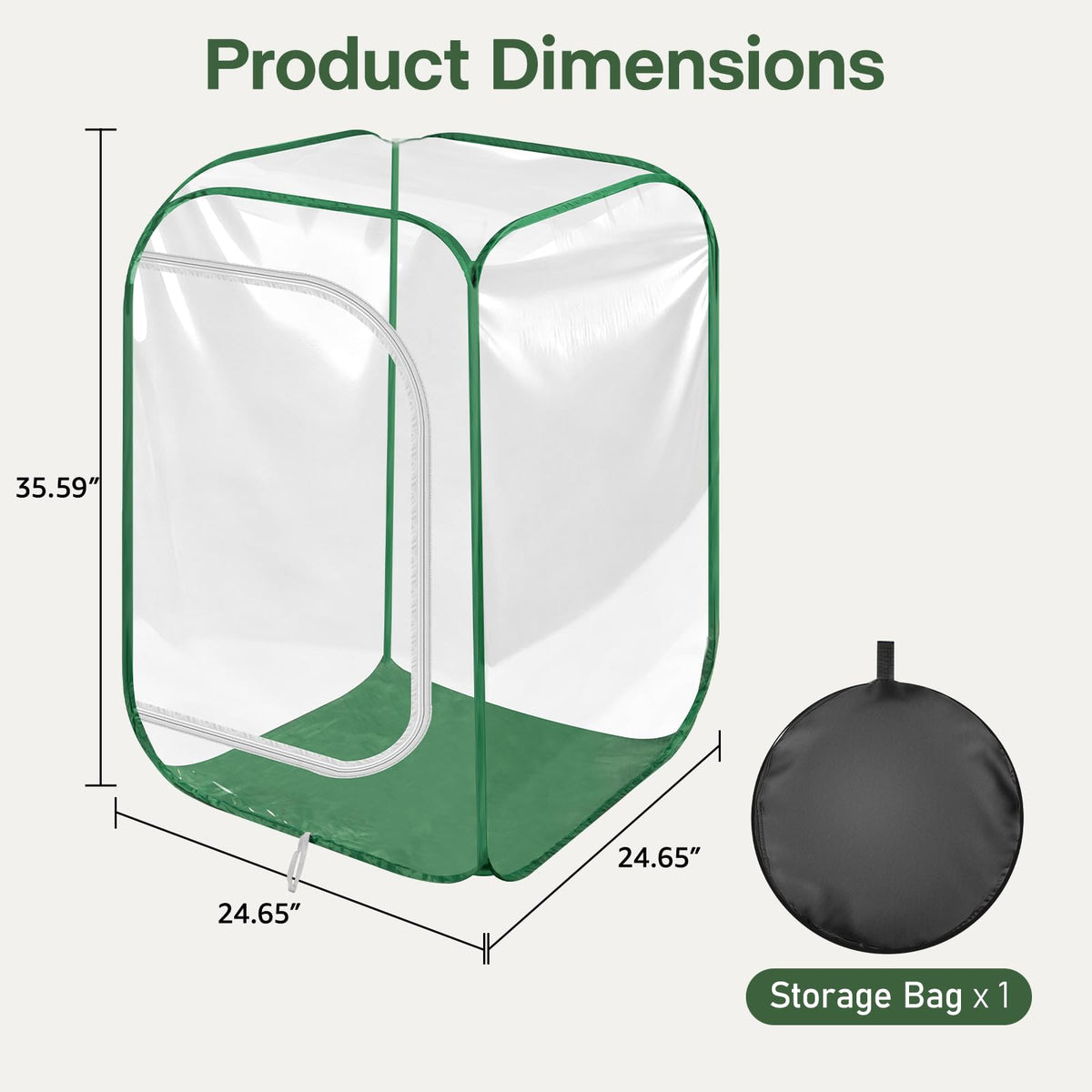 OnBrand 2-Pack 24.65" x 24.65" x 35.59" Pop Up Mini Greenhouse for Winter
