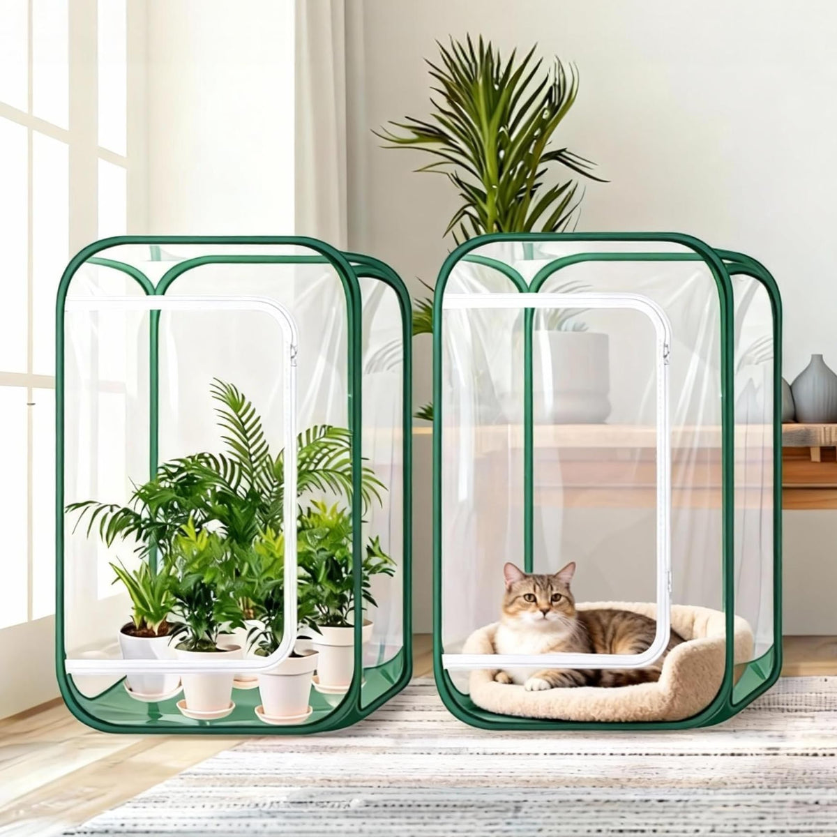 OnBrand 2-Pack 24.65" x 24.65" x 35.59" Pop Up Mini Greenhouse for Winter