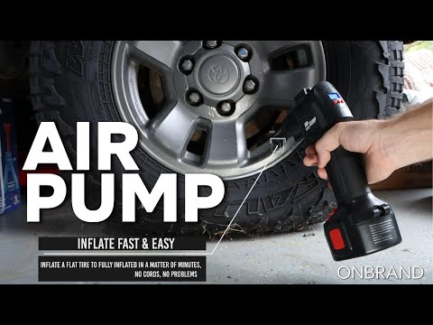 Air Pump 12V Cordless Portable Compressor for Car/Bike Tires/Inflatable with Li-Ion Battery & Cigarette Light Plug-in Cord